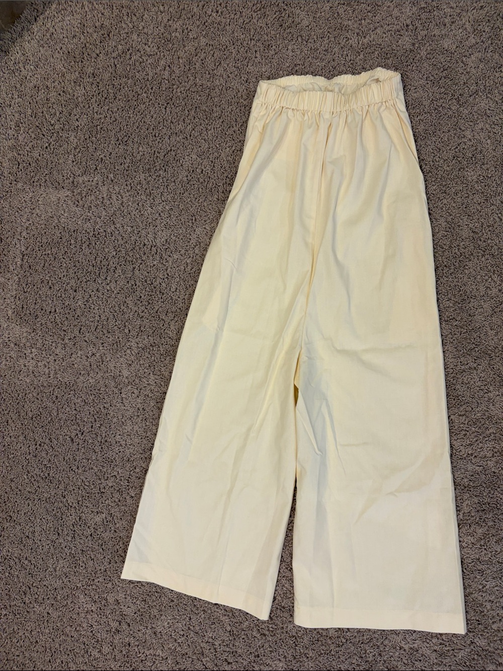 Strapless Cream Wide-Leg Jumpsuit - Picture 2 of 5